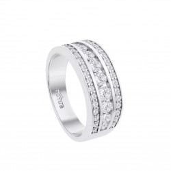 Anello Donna Lotus Silver LP3906-3/112 In Argento A Fascia Con Zirconi