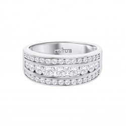 Anello Donna Lotus Silver LP3906-3/112 In Argento A Fascia Con Zirconi