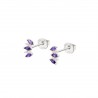Orecchini Donna Lotus Silver LP3630-4/2 In Argento Con Zirconi Viola