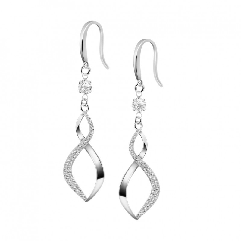 Orecchini Donna Lotus Silver LP3690-4/1 In Argento Pendenti Con Zirconi