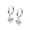 Orecchini Donna Lotus Silver LP3108-4/2 In Argento A Cerchio Con Quadrifoglio