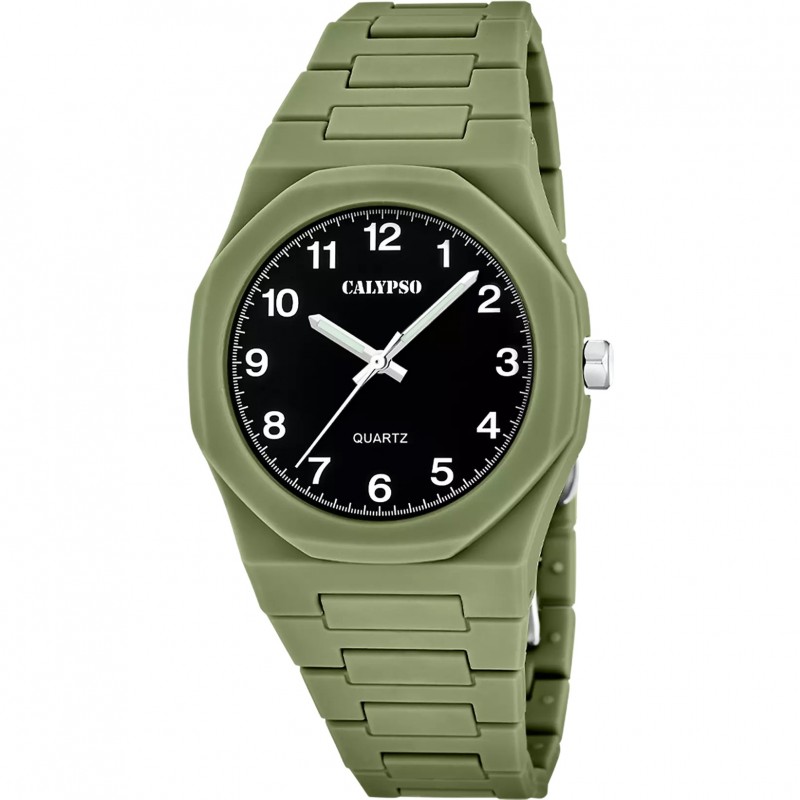Orologio Uomo Calypso K6080/6 Solo Tempo Con Cinturino E Cassa Verde
