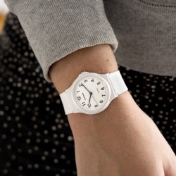 Orologio Donna Calypso K5880/1 Solo Tempo Con Cassa E Cinturino Bianchi