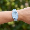 Orologio Donna Calypso K6086/3 Con Cassa Rettangolare E Cinturino Celeste