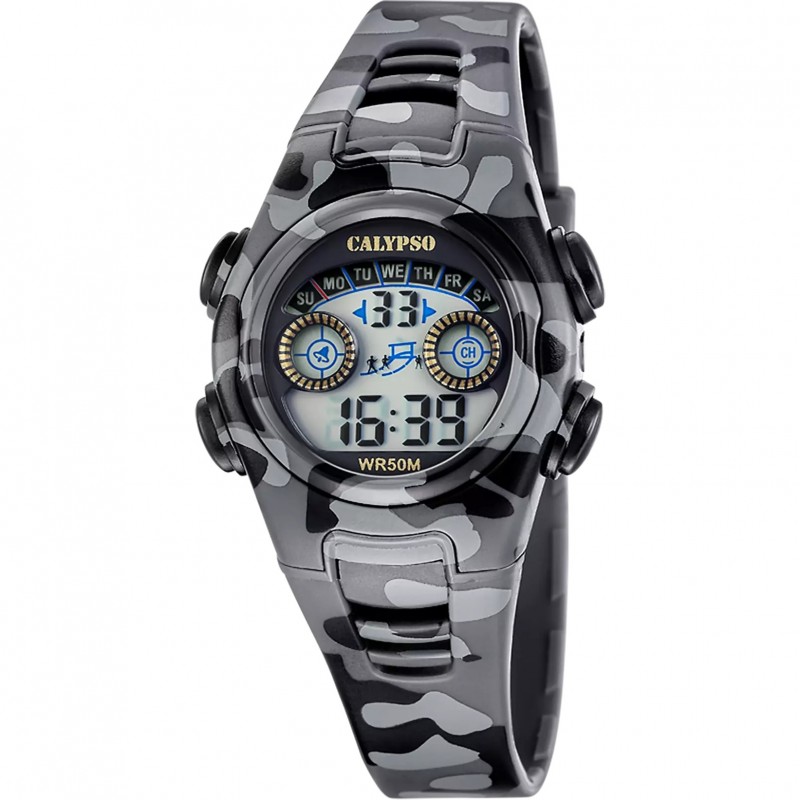 Orologio Ragazzo Calypso K6074/4 Digitale Con Cinturino Camouflage