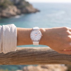 Orologio Donna Calypso K6085/1 Solo Tempo Con Cinturino Bianco