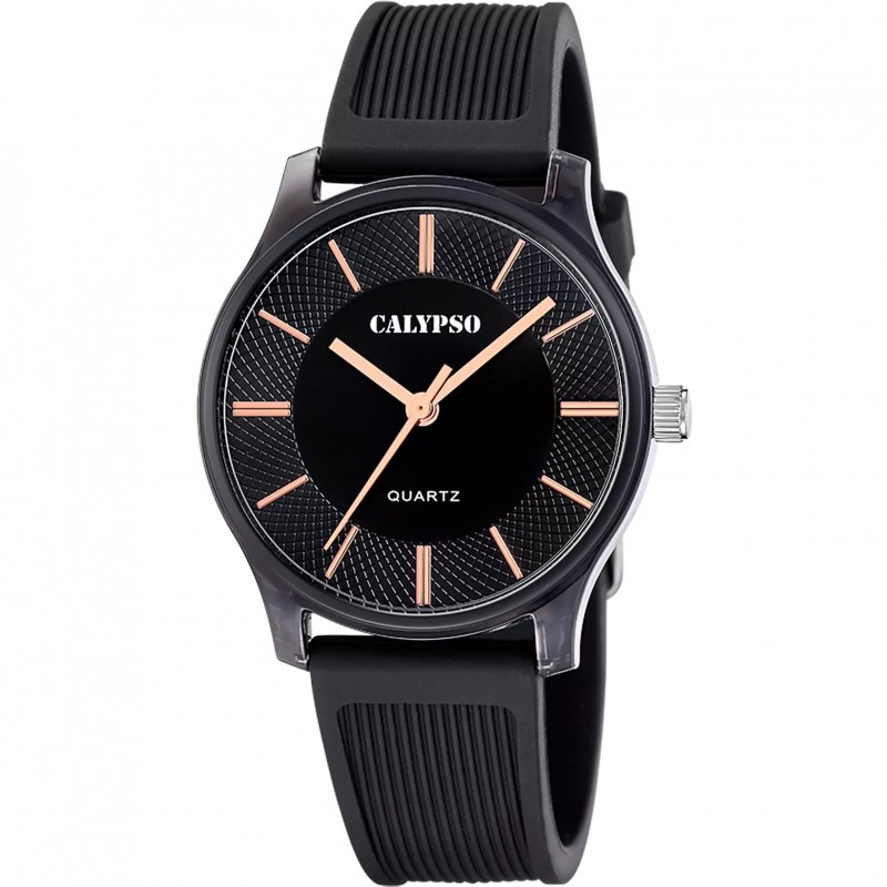 Orologio Unisex Calypso K6085/4 Solo Tempo Con Cassa E Cinturino Neri