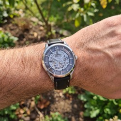 Orologio Uomo Automatico Festina F20793/1 Scheletrico Con Cinturino  Pelle Nera
