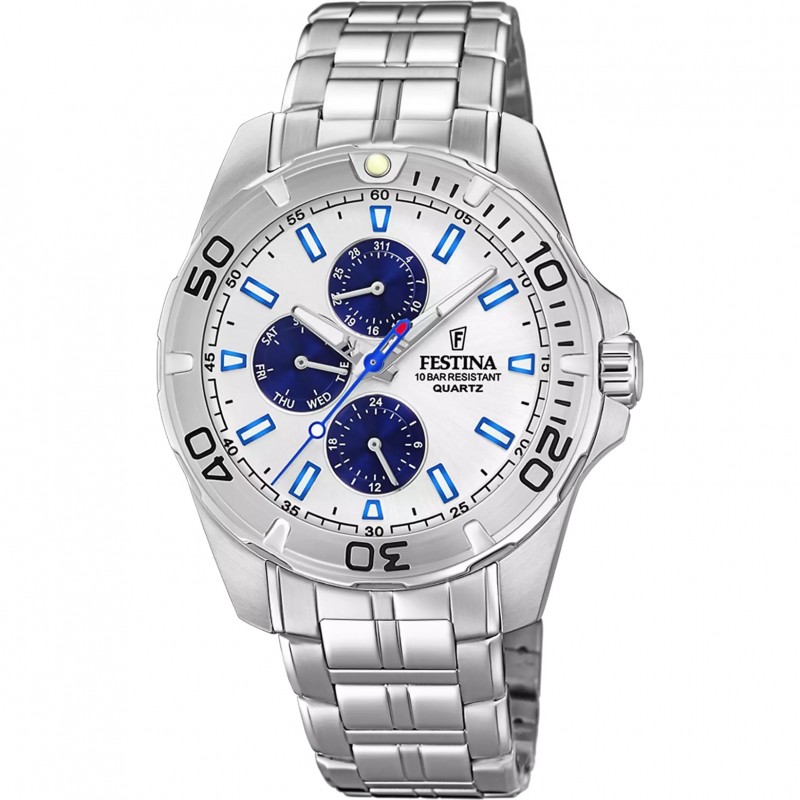Orologio Uomo Multifunzione Festina F20445/1 Con Cinturino Acciaio