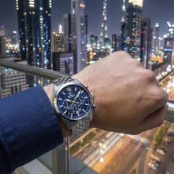 Orologio Uomo Festina F20742/1 Cronografo Con Quadrante Blu E Cinturino Acciaio