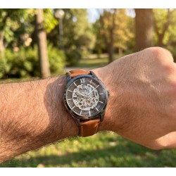 Orologio Uomo Festina Automatico Scheletrico F20794/1 Con Cinturino Pelle Marrone