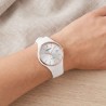 Orologio Donna Calypso K6087/1 Con Quadrante Grigio E Cinturino Bianco