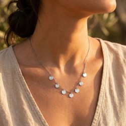 Collana Donna Lotus Style LS2669/1/1 In Acciaio Con Pendenti Esagonali