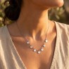 Collana Donna Lotus Style LS2669/1/1 In Acciaio Con Pendenti Esagonali