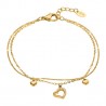 Bracciale Donna Lotus Style LS2776/2/2 Doppio Filo In Acciaio Dorato Con Cuori