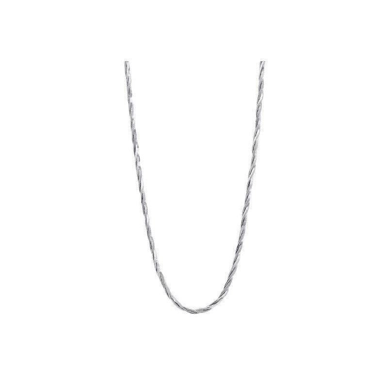 Collana Donna Lotus Style LS2665/1/1 In Acciaio Coda Di Topo Intrecciate