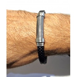 Bracciale Uomo Lotus Style LS2628/2/1 In Cuoio Nero E Acciaio