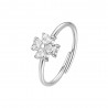 Anello Donna Luca Barra ANK620 In Acciaio Con Zirconi Bianchi A Cuore