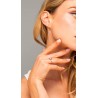 Orecchini Donna Luca Barra OK1698 In Acciaio Pendenti Con Zirconi Rosa