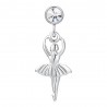 Orecchini Donna Luca Barra OK1498 In Acciaio Con Ballerina E Strass