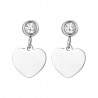 Orecchini Donna Luca Barra OK1339 In Acciaio Con Cuore E Strass