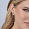Orecchini Donna Luca Barra OK1339 In Acciaio Con Cuore E Strass