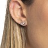Mono Orecchino Donna Luca Barra OK1564 In Acciaio Forma Infinito Con Strass