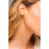 Mono Orecchino Donna Luca Barra OK1695 Goccia In Acciaio Dorato