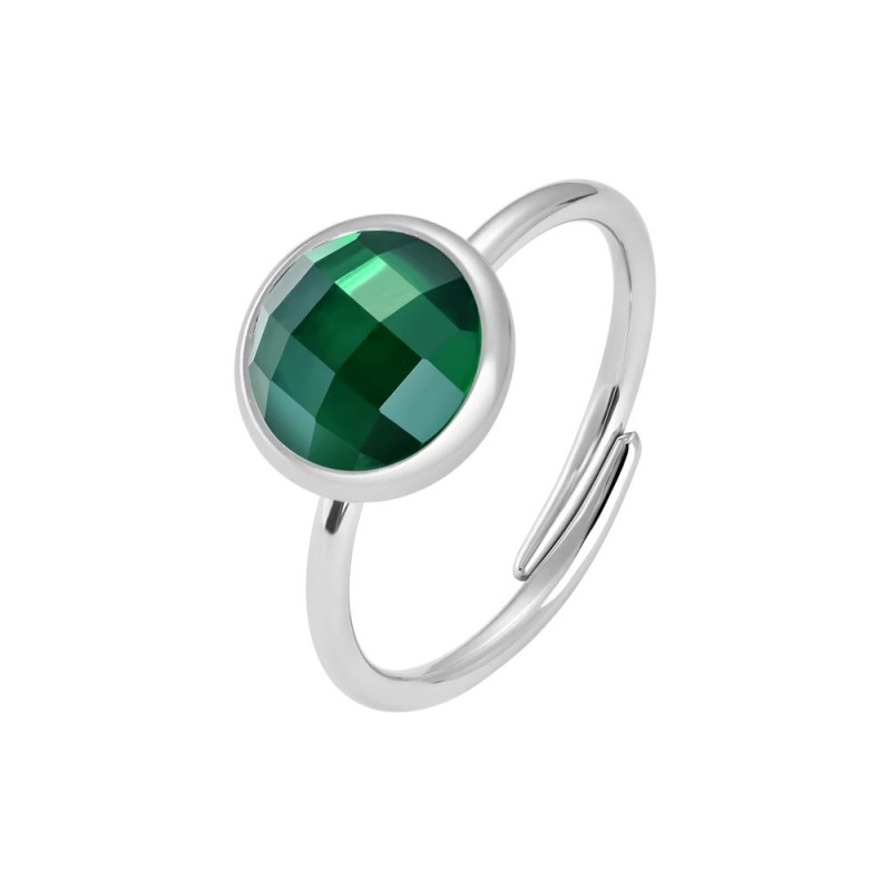 Anello Donna Luca Barra ANK722 In Acciaio Con Zircone Verde