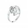Anello Donna Luca Barra ANK609 In Acciaio Con Angelo E Zircone