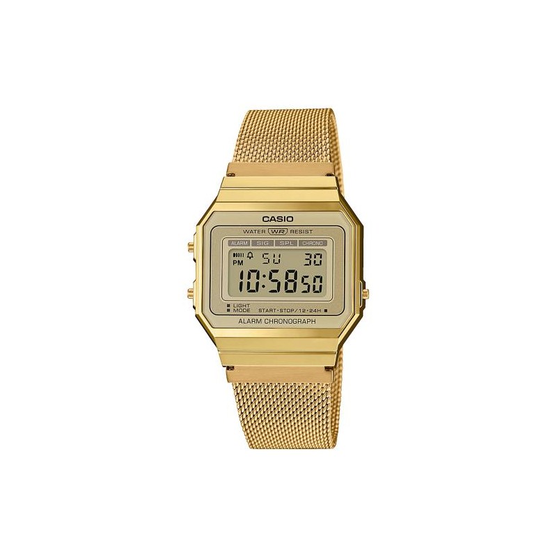 Orologio Unisex Casio vintage A700WEMG-9AEF Digitale Con Cassa E Cinturino Dorati