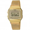 Orologio Unisex Casio vintage A700WEMG-9AEF Digitale Con Cassa E Cinturino Dorati