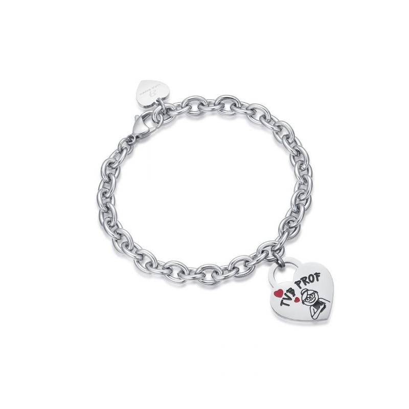 Bracciale donna con scritta "TVB PROF" Luca Barra BK1926
