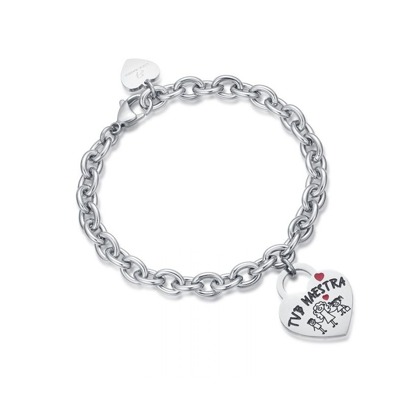 Bracciale donna con scritta "TVB MAESTRA" Luca Barra BK1927