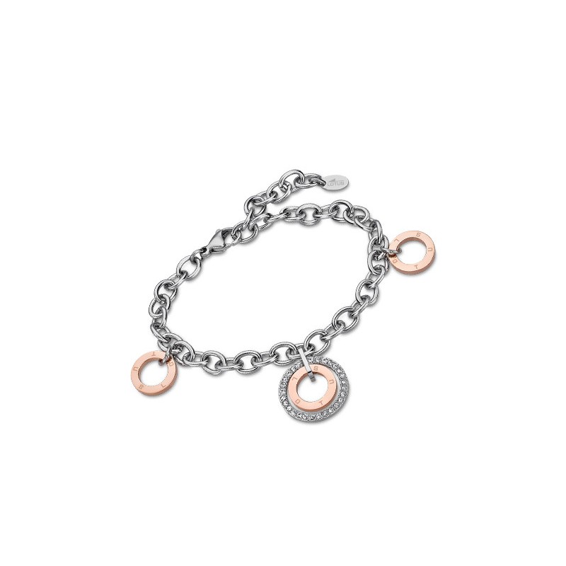 Bracciale donna in acciaio con cerchi rosè Lotus Style LS2090/2/2