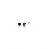 Orecchini Unisex Luca Barra OK923 Punto Luce In acciaio Con Zircone Nero