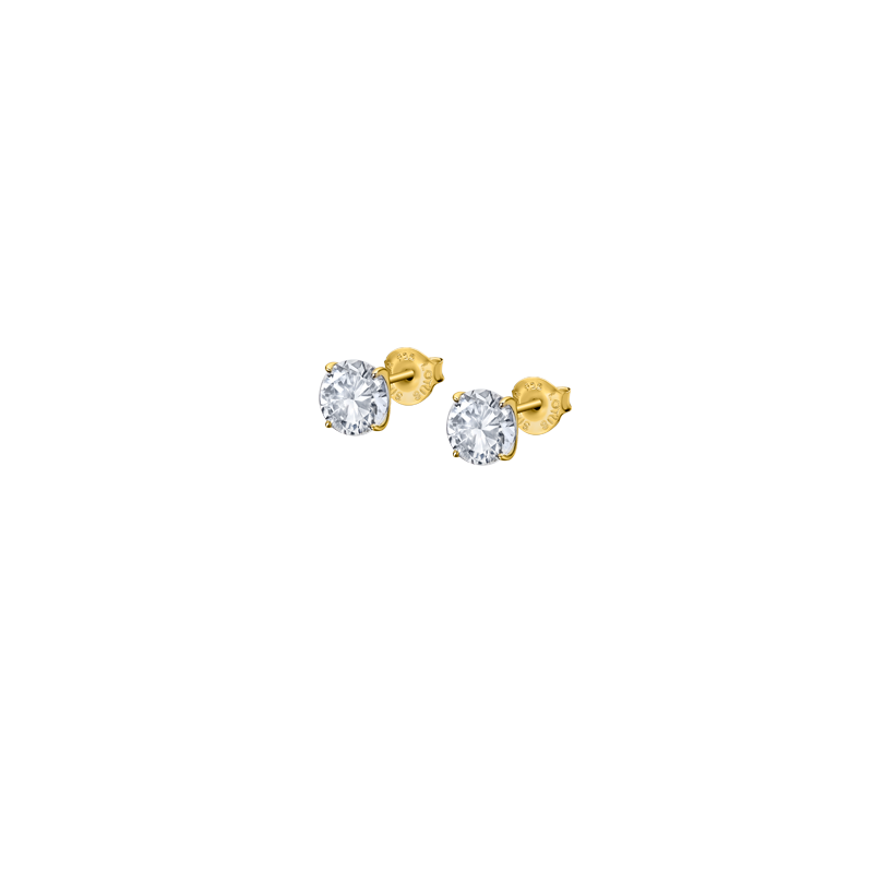 Orecchini Donna Lotus Silver LP2005-4/5 In Argento Dorato Punto Luce Con Cristalli