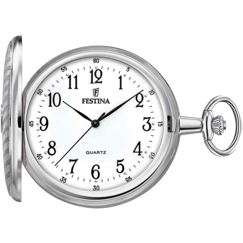 Orologio Da Tasca Festina F2021/1 Con Quadrante Bianco E Numeri Arabi