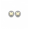 Orecchini a bottone con farfalla Opsobjects Glitter Coin OPSOR-601