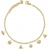 Bracciale donna in acciaio dorato Opsobjects Precious OPSBR-703