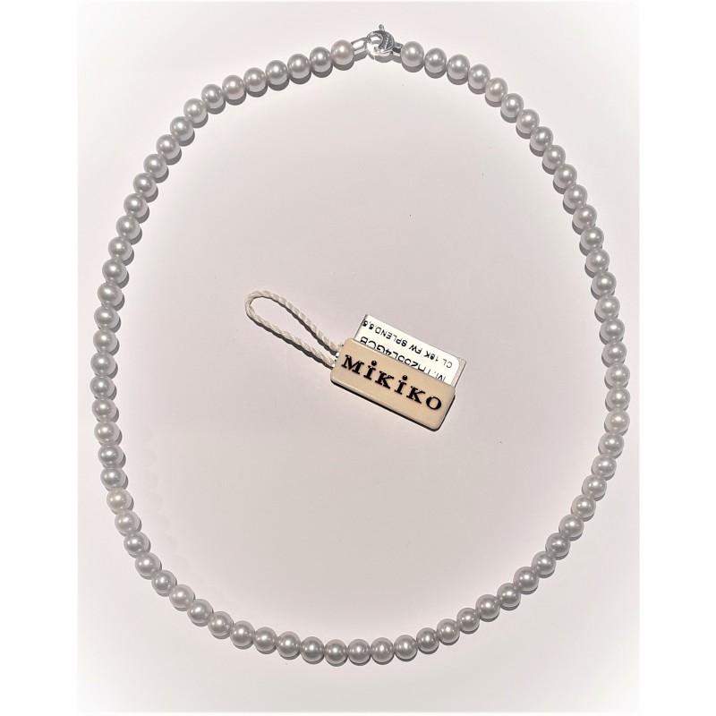 Collana donna in perle di acqua dolce di colore grigio MIKIKO M.TR255L4GCB