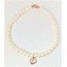 Bracciale in perle di acqua dolce con pendente cuore rosè MIKIKO MB0991O3FCBI045