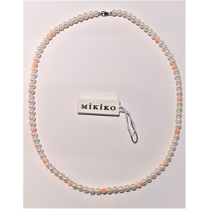Collana donna in perle di acqua dolce e corallo rosa MIKIKO MC1452O4CORALLO