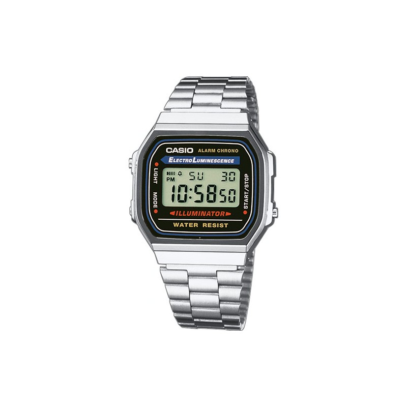 Orologio Uomo Casio Vintage A168WA-1YES Digitale Con Cinturino Acciaio