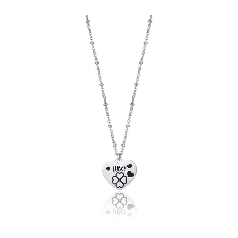 Collana donna con cuore e scritta "Lucky" Luca Barra CK1510