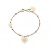 Bracciale donna in acciaio dorato con cuore Luca Barra BK1991