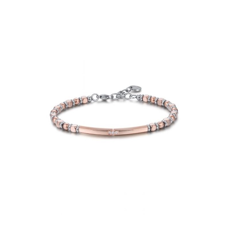 Bracciale uomo in acciaio rosè Luca Barra BA1231