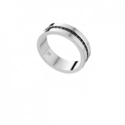Anello uomo in acciaio e...