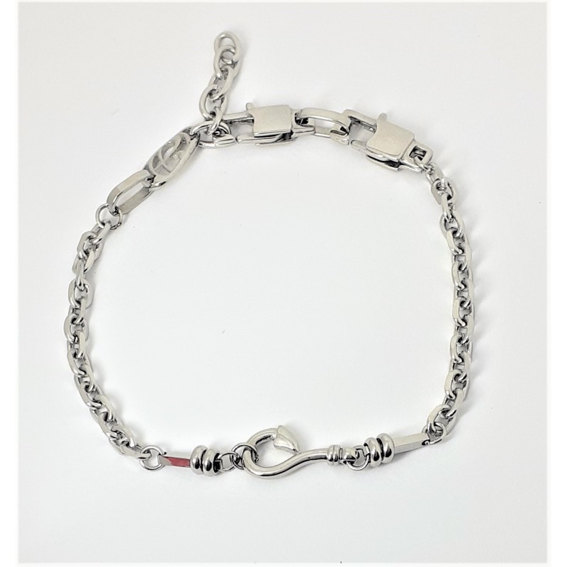 Bracciale uomo in acciaio con amo Luca Barra BA968