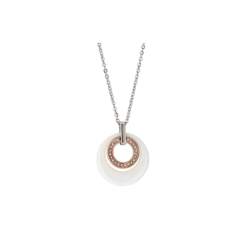 Collana donna in acciaio con pendente in ceramica Lotus Style LS1704/1/2